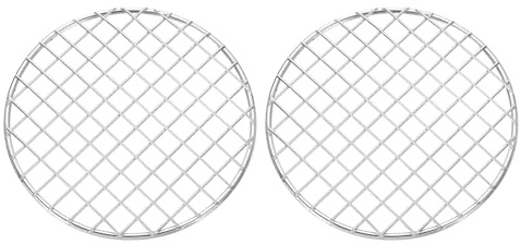 QUARKZMAN 2 Pièces Grille de Cuisson Ronde, Dia 5.9 Pouces Grille en Acier Inoxydable Croisée pour Barbecue pour la Cuisson Au Four, la Cuisson à L'Air Fryer, Argent