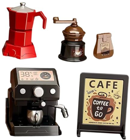 TOYANDONA 5 Stück Mini Kaffeemaschine Puppenhaus Zubehör Realistisches Kaffee-Spielzeug Für Kinder Mit Miniatur Kaffeemaschine Modell Für Wohnkultur Und Puppenhausmöbel