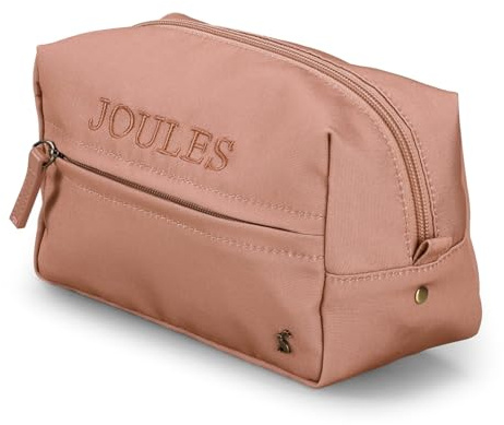 Joules Epwell Collection Softside Travel Wash Bag, Toiletries, Cosmetic Bathroom Organizer, Pink