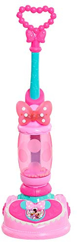 Disney Minnie Mouse Toy Vacuum Cleaner, Interactive Pretend Play Cleaning Set, Lights and Sounds, 65cm, For Ages 3+