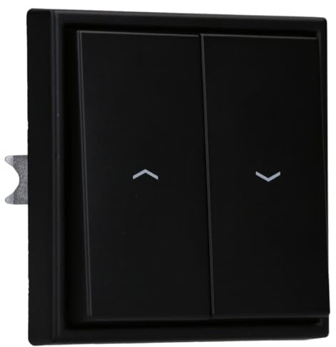 JUNG Serie LS Komplett-Set Graphitschwarz Matt: 509VU Jalousie-Wippschalter, Schalter + LS995PSWM Wippe f. Jalousie-Schalter/-Taster + LS981SWM Rahmen 1fach