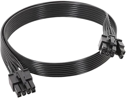 FGDTREE 100 cm PCIE GPU-Stromkabel, 8-polig auf 6+2-polig, für GPU-Versorgung mit U-Terminals, Grafikkartenkabel