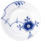 Royal Copenhagen 1017370 Blue Fluted Mega Frühstücksteller, Porzellan