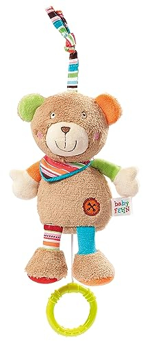 Fehn Spieluhr Baby Einschlafhilfe Teddy - Kuscheltier mit Einschlafhilfe Melodie Weißt du wieviel Sternlein stehen - Babyspielzeug für Unterwegs & Zuhause - Musikspielzeug für Babys & Kleinkinder