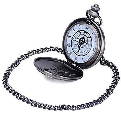 FullMetal Alchemist, Edward Elric - Orologio da taschino, colore: grigio scuro