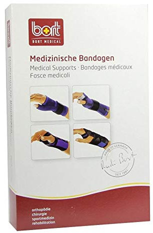 Bort Handgelenkstütze m.Daumenausspar.M blau 1 St