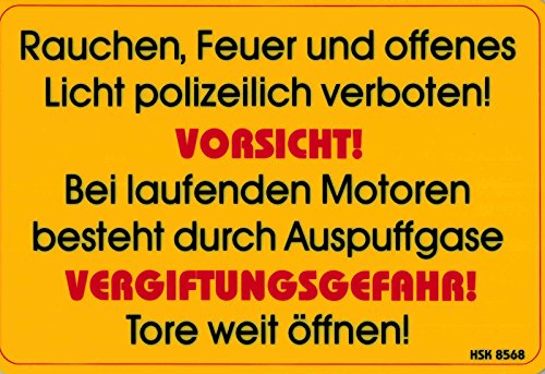 Verbotsschild - Garagenschild FEUER VORSICHT - 308568-30 x 20 cm