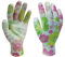 Xclou Gartenhandschuhe Flower - Arbeitshandschuhe S/Gr 7 - Schutzhandschuhe mit Blumen-Muster für Garten-Arbeit & Haushalt - Universal-Haushaltshandschuhe aus Polyester PU-beschichtet