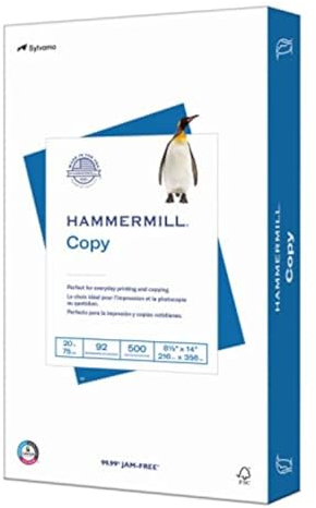 Copy Plus Copy Paper, 92 Brightness, 20lb, 8-1/2 x 14, White, 500 Sheets/Ream