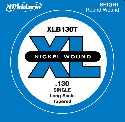 D'Addario .130 Long Scale Nickel Wound Tapered Single String for Bass Guitar