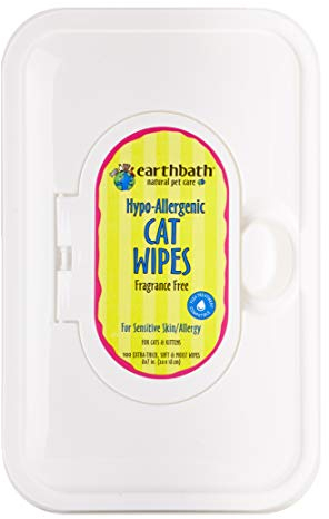 Earthbath Hypo-Allergenic Cat Wipes, Pack of 100