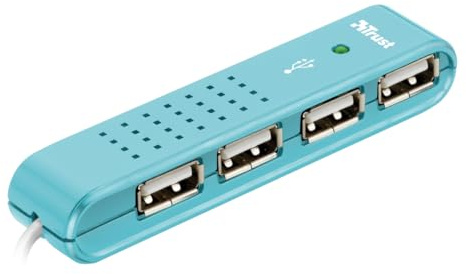 Trust Vecco 480 Mbit/s - Concentrador (480 Mbit/s, Windows 7, Vista / XP. Mac OS X 10.5, 25 g, 65 g, 133 x 45 x 177 mm, 4 port USB 2.0 hub. User’s guide.)