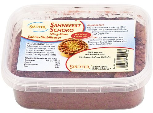 Sahnefest Sahnestand Sahnefix Schoko