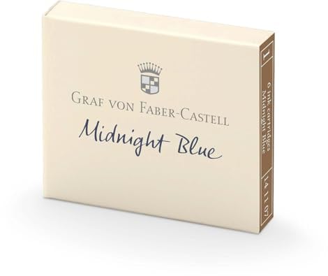 Graf von Faber-Castell Ink cartridges Blue Black 6X