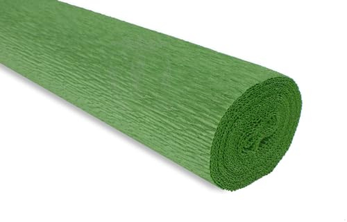 FloristryWarehouse Crepe Paper roll 180g (50 x 250cm) Mid Green (Shade 565)