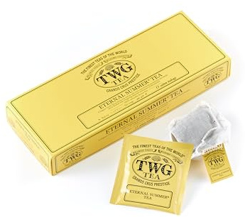 TWG Tea | Eternal Summer Tea | Rooibos | Flowers & Redcurrant | 15 Hand Sewn Cotton Teabags | Gift Set
