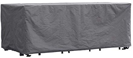 Perel Wasserdichte und UV-beständige Schutzhülle für Gartenset 310 x 180 x 95 cm, robuste rechteckige Allwetter-Gartenmöbelhülle gegen Regen und Schmutz, ideal für große Sets, grau