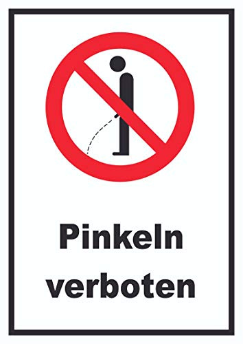 HB-Druck Pinkeln verboten Schild A5 (148x210mm)