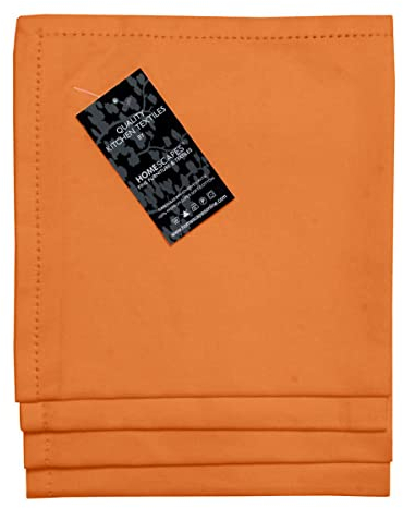 HOMESCAPES 4er-Set Stoffservietten Terracotta 45x45 cm, Servietten mit Hohlsaum, Tischservietten aus 100% Baumwolle
