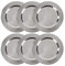 Colleta Home Stainless Charger Plate - 6 Pack - 13 inch Stainless Steel Chargers for Dinner Plates with Hammered Rim - Silver Charger Plates Set
