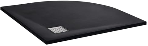 vidaXL Receveur de Douche Base de Douche Bac de Douche Réceptacle de Douche Salle de Bain Toilette Salle d’Eau Maison Intérieur SMC Noir 90x90 cm
