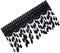 Spitzenborte, 4,45 , 8 cm, schwarz, Quastenbesatz, Fransenborte, Kleid, Kleidung, Nähzubehör für DIY