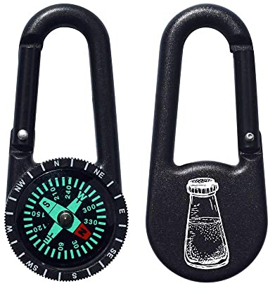 Azeeda 'Salt Shaker' Compass Keyring (KC00009397)