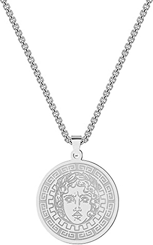 Chereda Edelstahl Apollo The God Of Sun Anhänger Halskette Frauen Apollo Symbol Göttin Nymphe Weibliche Retro Halskette, Edelstahl