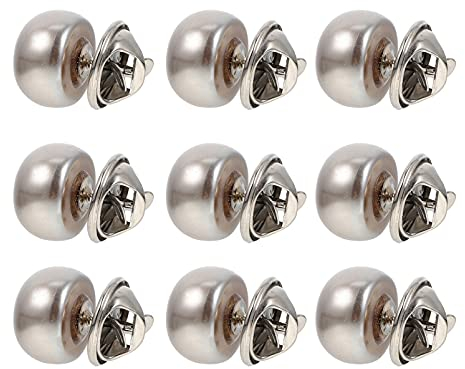EXCEART Hosenknöpfe Zum Stecken Hosenknöpfe Zum Stecken 10Pcs Hemd Brosche Tasten Abdeckung up Taste Pin Brosche Tasten Corsagen für Kleidung Liefert Jeansknöpfe