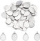 UNICRAFTALE Über 60 Stück 2 Formen Anhänger Tabletts Teardrop Und Ovale Formen Blank Lünette Tabletts Basis Anhänger 304 Edelstahl Anhänger Cabochons Einstellungen Für DIY Ohrringe Halskette Schmuck
