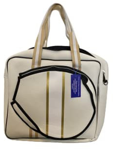 Dallas Hill Designs Tennistasche für Damen | Neopren-Tragetasche | 3 Schläger | anwendbar für Pickleball, Paddel, Squash, Racquetball, Badminton | Schuhe und Ausrüstung | Damen-Geldbörse | mehrere