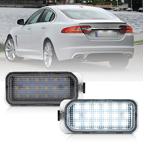 NSLUMO 2pcs LED License Number Plate Light For Jaguar XJ XF For/d Fiesta MK7 MK7.5 Focus MK3 S-Max Grand C-max Mondeo MK4 Kuga Galaxy