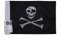 Hot Rides Robuste Motorrad-Flagge, Piraten, Jolly Roger Totenkopf und gekreuzte Knochen, 15,2 x 22,9 cm