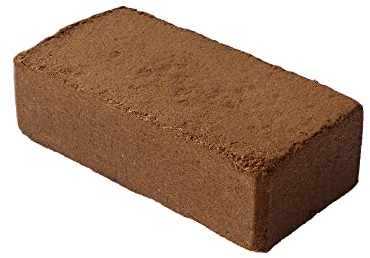 Novatool Kokosziegel Humusziegel Kokoserde Blumenerde Zimmerpflanzen | 8 Liter | 650g 20x5,5x10cm Gartenerde Kokosziegel fein Quelltabletten Kokos Steu und Substrate Kokosblumenerde Pflanzenerden