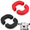 4 Pezzi Supporto per Manico Caldo in Silicone Manico Caldo In Silicone Antiscottatura Pentola Calda Impugnatura Silicone Supporto Resistente al Calore Antiscivolo per Casseruola Pentole Ferro Wok