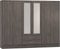 Seconique Nevada 6 Door 2 Drawer Wardrobe in Black Wood Grain