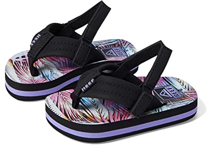 Reef Boy's Girl's Little Ahi Flip-Flop, Palm Fronds, 13 UK Child