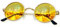KANASTAL Nachtfahrbrille Herren und Damen Runde Nachtbrille zum Autofahren Anti Blende Nachtsichtbrille UV400 Schutz, Gold Rahmen Gelbe Gläser