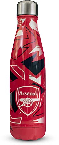 Hy-Pro Officially Licensed Arsenal F.C. Thermal Bottle - Stainless Steel, Double Wall, Vacuum Flask, Fade Design, Lightweight, Leakproof, Great Football Gift Idea