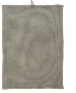 IB Laursen - Geschirrtuch, Küchentuch, Trockentuch - Waffelmuster - Baumwolle - Farbe: Grau - 50 x 70 cm