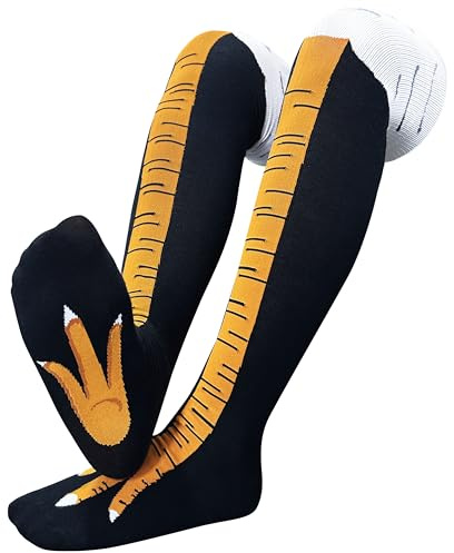 Hühnerbeinsocken für Damen und Herren, lustige Neuheit, verrückte Socke, weißer Elefant, Geschenke für Erwachsene, Gag Geschenk, Hühnerfüße, Socken, gelb, Einheitsgröße