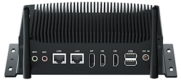 WEIDIAN Lüfterloser Mini PC, Industrie PC Core i7-10810U, Industrial Fanless Computer, 2HD+DP Triple Display, 2RS232 COM, 2RJ45 LAN, 6USB, GPIO, WiFi, BT, Win11/Linux/Ubuntu(32GB RAM 1TB SSD)