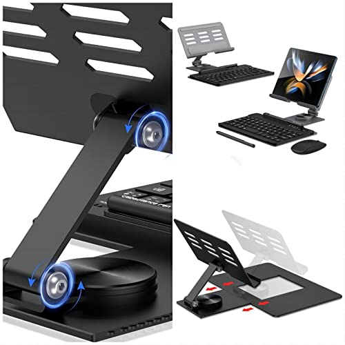 Custodia Clavier pour Tablets + Support + Souris + Stylo,Universel Holder pour Samsung Galaxy Tabs/Apple iPads/Huawei MediaPads/Xiaomi Pads/OnePlus Pad(1)