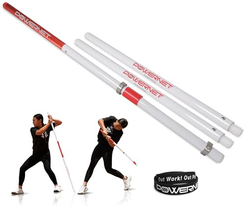 PowerNet Combo PVC/Click Stick Softball & Baseball Swing Trainer Austauschbare Baseball Schlagtrainer PVC Trainingsschläger für Drills, Schläger Geschwindigkeit Trainingsgeräte