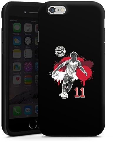 DeinDesign Panzer Handyhülle kompatibel mit Apple iPhone 6 robuste Outdoor Hülle Schutzhülle glänzend FC Bayern München Coman Offizielles Lizenzprodukt