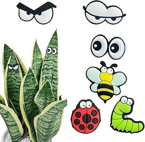 komsoup Fridge Magnets, 6 Pack Funny Plant Magnets Eyes For Potted Plants, Safe Magnet Decorative For Indoor Plant Accessories, Decorative Magnets For Whiteboard, Refrigerator, Potted Plant, Cabinet