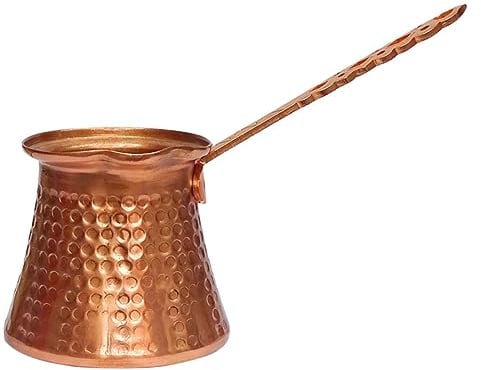 HOMSFOU Türkische Kaffeetasse Kupfer Cezve Kaffeekanne Truthahn-kaffeekanne Aus Metall Espresso Cezve Kalte Kaffeemaschine Türkischer Kaffeewärmer Konzentratbehälter Messing Teezubereiter