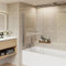 Aquariss Paroi de douche carrée pivotante de 6 mm en verre facile à nettoyer - Panneau de porte réversible chromé avec porte-serviette - 800 x 1400 cm