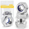 Caianwin 10 Pezzi M8-1.25 mm Nylon Inserire Dadi Di Bloccaggio Esagonale DIN985 in Acciaio Inox A2 Autobloccante Dadi Per Fissaggi Di Costruzione Industriale