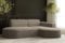 Kaiser Möbel, Ecksofa, Schlafsofa, Sofa Modena Studio Parma, Modern Design Couch, Polsterecke, Freistehend Sofa Wohnzimmer -Stoff Verita Warmbeige Rechts